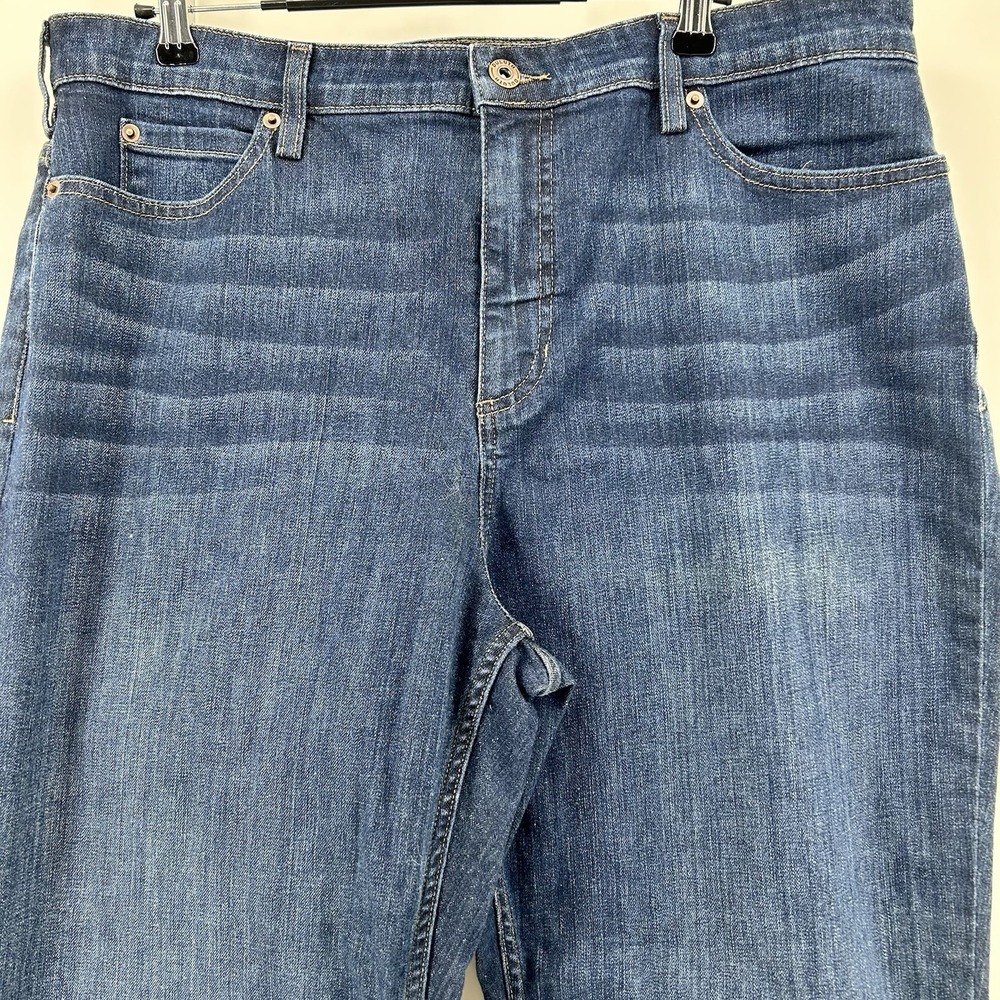 Duluth Trading Jeans Womens 16 High Rise Crop 26 Inseam Dark Wash NWT $65 - Picture 2 of 11